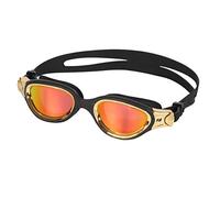 Zone3 Venator-X Swimming Goggles Black Gold with Orange Mirrored Lenses
