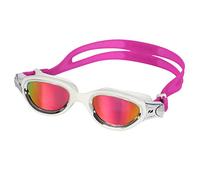 ZONE3 Venator-X Swimming Goggles - White Silver Polarized Revo Pink Lens - Unisex