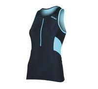 ZONE3 Women's Activate Tri Top with Inner Bra and Front Zipper/Perfect Triathlon Sleeveless Top for Running, Cycling and Swimming (S)