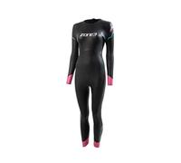 ZONE3 Womens Agile Triathlon Wetsuit For Open Water Swimming - Black/Pink - Easy Stretch/Full Length Dive Suit- ML