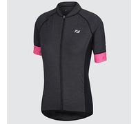 ZONE3 Women's Performance Culture Cycle Jersey, Marl Grey/Black/Coral, XL