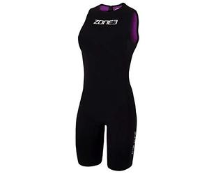 ZONE3 Women's Streamline Sleeveless Swimskin, Black/Purple, XL
