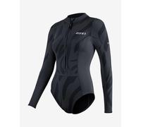Zone3 Yulex Long Sleeve One Piece Swimsuit Black Grey Women - 6