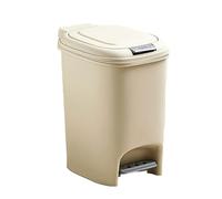 ZONEBEST Trash Can,Cream White 8L 10L 15L Foot Press Operated Double Opening Trash Can for Easy Waste Sorting Home and Office