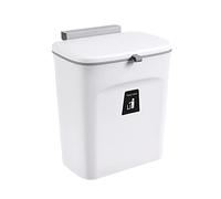 ZONEBEST Trash Can,Household Door Wall-Mounted Kitchen Hanging Waste Bin with Lid Cabinet Mountable Small Trash Can Basket Bucket