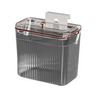 ZONEBEST Trash Can,Wall Mounted Trash Bin Space Saving Clear Designs Trash Can Waste Container for Small Apartments and Urbans Homes