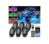 ZONECONA 6Pods RGB LED Rock Light Kit Segmented Multicolor Underglow Accent