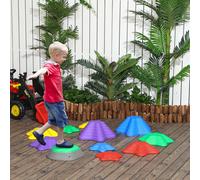 ZONEKIZ 11 PCs Stepping Stones Non-slip for Kids Balance Sensory Play Obstacle Course | Size: 11 Pack ZONEKIZ Multicolor 11 Pack