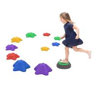 ZONEKIZ Kids Stepping Stones, 11 Pieces Balance River Stones for Obstacle Course, Multi