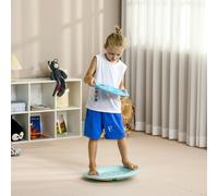 ZONEKIZ 2 in 1 Balance Board, Kids Wobble Board with Ball - Blue - Blue - 46 x 44.5 x 6.5 cm - Kids Balance Board