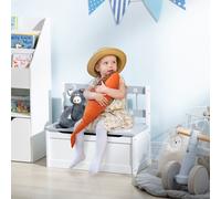 ZONEKIZ 2-IN-1 Wooden Toy Box