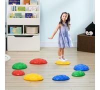 ZONEKIZ 8PCs Balance River Stones with Non-Slip Mats for Ages 3-8 Years | Size: 8 Pack ZONEKIZ Multicolor 8 Pack