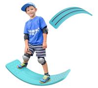 ZONEKIZ Balance Board Kids Wobble Board Stepping Stone, Montessori Toy for Children, Preschool Toy Gross Motor, Ages for 3-6 Years Blue Aosom UK