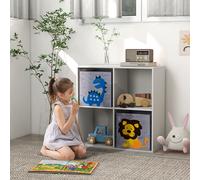 Children Storage Boxes with Two Non-Woven Fabric Drawers - White ZONEKIZ White One Size