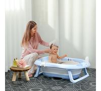 ZONEKIZ Baby Bath Tub with Cushion - Blue | TJ Hughes