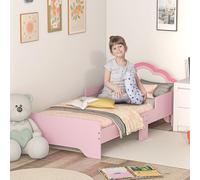 ZONEKIZ Toddler Bed Frame, Cloud-Designed Princess Bed, 143 x 74 x 55cm - Pink