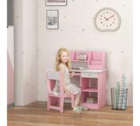 Zonekiz Kids Desk And Chair Set With Storage, For Ages 5-8 Years