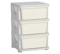 ZONEKIZ Kids Storage Units with Drawers 3 Tier Chest - White - HOMCOM | TJ Hughes