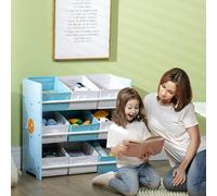 ZONEKIZ Storage Unit W/9 Removable Storage Baskets for Nursery Playroom - Blue | TJ Hughes