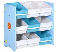 ZONEKIZ Storage Unit W/9 Removable Storage Baskets for Nursery Playroom - Blue | TJ Hughes