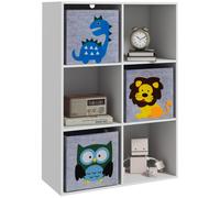 Zonekiz Toy Organiser With Three Non-woven Fabric Drawers For Bedroom - White, White