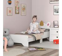 ZONEKIZ Unicorn-Designed Toddler Bed Frame, for Ages 3-6 Years, 143 x 74 x 67cm - White | Size: Single ZONEKIZ White Single