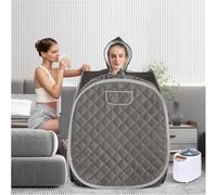 ZONEMEL Portable Steam Sauna, Full Body Home Sauna Spa, 1 Person or 2 Person Share Saunas, 3L Steam Generator with Remote Control (Black, L 33.5”x W 32.3”x H 41.7”)
