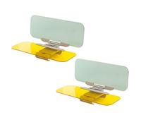 ZONETECH Car Windshield Tac Sun Visor Night Anti-Glare 2 Pack- Premium Quality Universal Sunshade and Night Vision Anti-Dazzle Windshield Driving Visor (2 Pack)