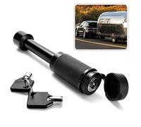 ZONETECH Trailer Hitch Receiver Lock - Premium Quality Anti-Theft 5/8" Pin for Class III IV 2" and 2-1/2" Receiver with Rubber Cap - Durable Metal Weatherproof Receiver-for Tow Trailer, Car, Boat