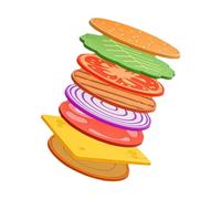 ZONEWD 8 Hamburger Coasters Funny Drink Coasters Set Of 8 Novelty Tea Cup Coaster Home Decor Non Slip Heat Insulation Coasters For Friends