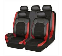 ZONEWD 9 Pcs Car Seat Covers Leather for Jaguar XJ XE 2000-2018 2019 2020 2021 2022 2023 2024, Front Rear Seat Cover Full Sets Full Surround Waterproof Car Accessories,Red