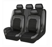 ZONEWD 9 Pcs Car Seat Covers Leather for Niss-an Qashqai J12 SUV 2021 2022 2023 2024+, Front Rear Seat Cover Full Sets Full Surround Waterproof Car Accessories,Grey