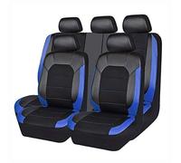ZONEWD 9 Pcs Car Seat Covers Leather for Nissan Micra K14 2017 2018 2019 2020 2021 2022 2023 2024, Front Rear Seat Cover Full Sets Full Surround Waterproof Car Accessories,Blue