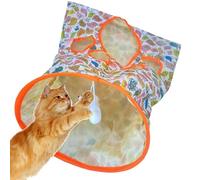 ZONEWD Cat Tunnel Bags For Indoor Cats, Funny Sound Crinkle Paper Cat Tube, Interactive Kitten Tunnel With Plush Ball