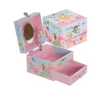 ZONEWD Musical Jewellery Box, Girls Music Jewelry Storage Box With And Drawer, Ballerina Musical Box Jewellery Organiser For Girls