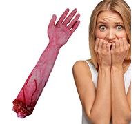 ZONEWD Severed Hand Dog Toy - Scary Fake Bloody Broken Severed Hand,Human Arm Hands Bloody Dead Body Parts, Scary Fake Severed Hand Broken Body Parts, Fake Human