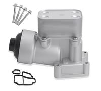 ZONFANT Upgrade Aluminum Engine Oil Cooler Filter Assembly Compatible With VW Audi Vehicle Amarok Passat 2.0L 2012-2014 A3 Q3 2.0L, Replaces#03L115389H 03L-115-389-H 03L115389B 03L115389G 03L115389C