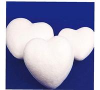 Zonfer 10pcs Polystyrene Styrofoam Decoration Mould White Heart-shaped Craft Foam Ball for Diy Christmas Party Decoration Ornament Gifts 5cm