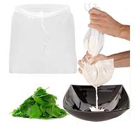 Zonfer 1pc Nut Milk Bag, Cheesecloth and Food Strainer, Milk, Juice, Cottage Cheese, Greek Yogurt Maker, Reusable Bag