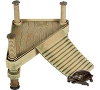 Zonfer 1pc Reptiles Floating Platform Turtle Frog Basking Platform with Ramp Ladder Terrarium for Small Pets Bathing Resting Play