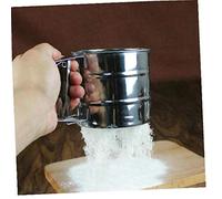 Zonfer Flour Sifter, Stainless Steel Flour Dredger with Single Handle Baking Sieve Cup Kitchen Craft for Icing Sugar Sifter Flour Coconut