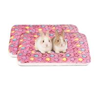 ZONGHUN Guinea Pig Bed - 10 x 13 Inch Guinea Pig Pee Pads Bedding - Washable and Thickness Upgrade (2 Pack(10x13in)-Pink)