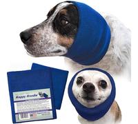 ZONI PETS Happy Hoodie Original Calming Band for Dogs & Cats - 2 Pack (Small, Large) - Anxiety Relief & Noise Cancelling - Blue Cotton Hoodie