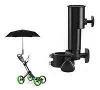 Zonitika Golf Push Cart Umbrella Holder 180°Adjustable, Adjustable Universal Umbrella Clamp for Chair, Outdoor Wheelchair Umbrella Holder for Push Cart Fishing Beach Chair Bike Stroller Trolley
