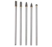 Zonizforceal 5pcs Rotary Tool Carbide Burr Set, Tungsten Steel Double Long Handle Alloy Burrs for Chamfering, Grinding, Engraving, Impeller Polishing & Cylinder Head Repair (6 * 8mm)