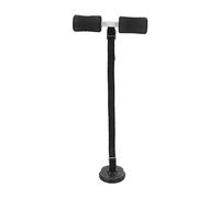 Zonizforceal Adjustable Floor Sit Up Bar, Self Suction Abs Exerciser with Rubber Cup for Abdominal Muscle Workout, Portable Sit Up Assistant Device with Foam Padding for Home Gym (Black)