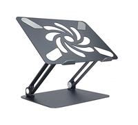 Zonizforceal Aluminum Alloy Foldable Laptop Stand, Adjustable Height Desk Computer Stand, Ergonomic Laptop Cooling Bracket with Heat Dissipation for Notebook Tablet PC