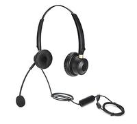Zonizforceal Binaural Telephone Headset with Microphone, USB Office Headset, Adjustable 330° Rotating Arm Microphone and Head Clip, Business Grade Broadband Audio for Call Center, Skype, Confer