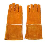 Zonizforceal Cowhide Leather Welding Gloves, Durable Safety Gloves for Welders, Anti - Static Heavy - Duty Welding Hand Protection with 350mm Length, for MIG TIG Arc Welding and Cutting Work