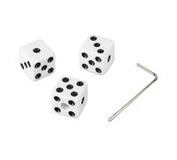 Zonizforceal Dice Shape Guitar Volume Control Knobs, Plastic Tone Control Knobs for Electric Guitar, 3PCS Speed Knobs with Wrench, Vintage - Style Dice Design for Precision Volume and Tone (White)